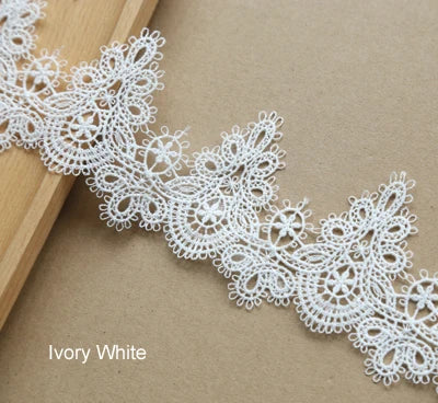 Width:6cm (2.40") High Quality DIY Pendant Handmade Clothing Lace Accessories Water Soluble Embroidery Lace Trims (ss-363)