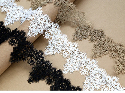 Width:6cm (2.40") High Quality DIY Pendant Handmade Clothing Lace Accessories Water Soluble Embroidery Lace Trims (ss-363)