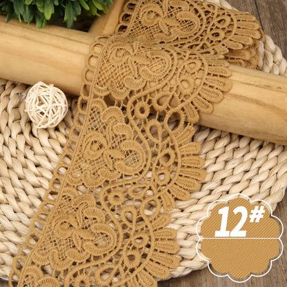 White Lace Fabric Ribbon Wedding for Dresses Macrame 3D Flower Vintage Bridal Lot By Meters