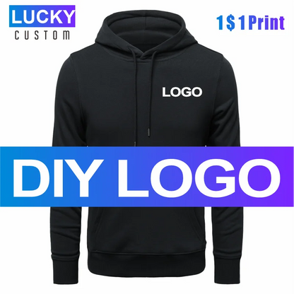 Men's Knit Terry Hooded Pullover Custom Printed Embroidered Logo High Quality Sweatshirt 3XL