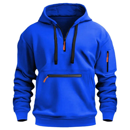 Autumn and winter men's new casual hoodie quality camouflage arm zipper long-sleeved pullover trend hoodie ins fashion Skids