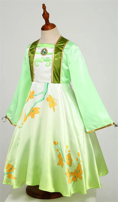 Kids Mulan Cosplay Princess Dress Girls Chinese Style Hanfu Traditional Costume Children Birthday Carnival Party Fairy Clothing