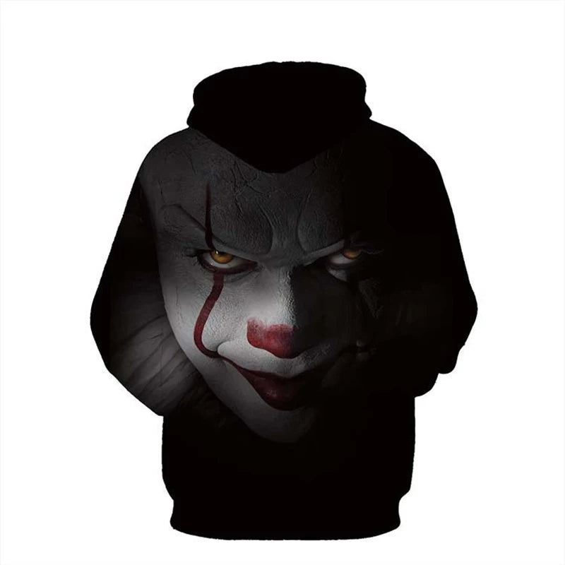 New Arrival Personality Hoodies Horror Movies 3D Printed Pullover Men Women Casual Oversized Hooded Sweatshirts Cool Hoodie