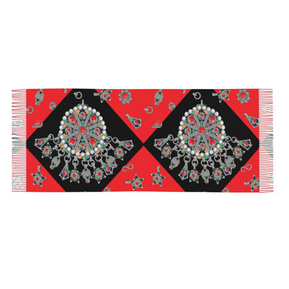 Print Amazigh Pride Tifinagh Patriotic Kabyle Scarf Men Women Winter Warm Scarves Traditional Geometric Amazigh Shawl Wrap