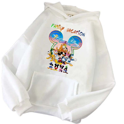 Disney 2024 Family Vacation Hoodies Fashion Disneyland Trip Women's Casual Pullover Autumn Harajuku Streetwear Sweatshirt Tops