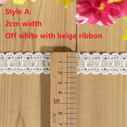 DIY Wear Ribbon Lace Cotton Thread Household Dress Baby Cloth Sewing Embroidery Decorative Lolita Lace Handmade Accessories