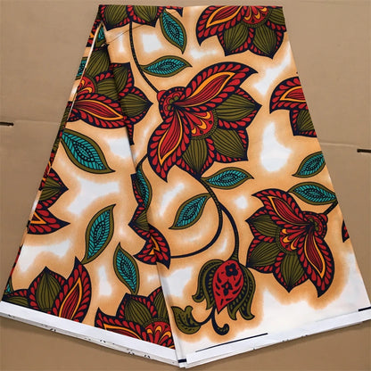 African Wax Fabric 2024 High Quality Nigeria Ankara Wax Fabric Ghana Style Print For Women DIY Cloth Dresses Sewing Materials