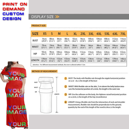 Custom Dress Print On Demand Party Sexy Girls Cartoon Image Design Women Uniforms Matching Clothes Customized DIY Dropshipping