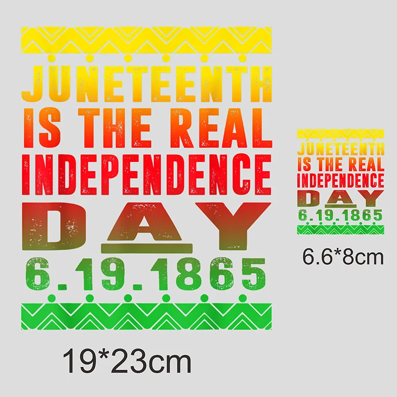 Juneteenth Clothes Iron-on Patches Iron-on Transfers for Clothing Badge T Shirt Printing Sticker Ironing Girl Motif Patch DIY