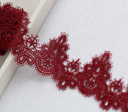 Width:6cm (2.40") High Quality DIY Pendant Handmade Clothing Lace Accessories Water Soluble Embroidery Lace Trims (ss-363)