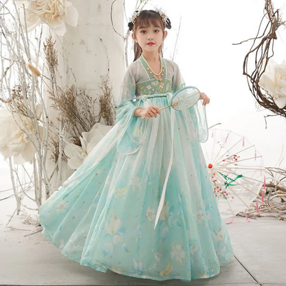 New Retro Chinese Hanfu Children's Girls' Dress Imitation Tang Dynasty Girls' Dress