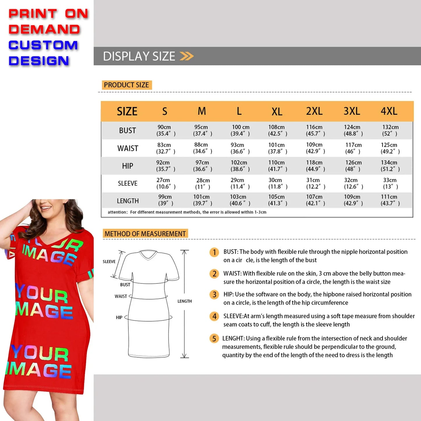 Custom Dress Print On Demand Party Sexy Girls Cartoon Image Design Women Uniforms Matching Clothes Customized DIY Dropshipping