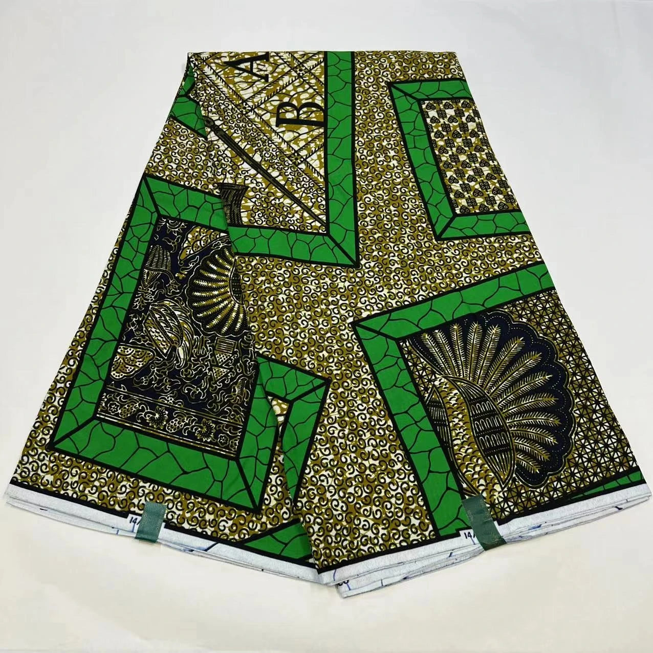 Most popular Veritable African Wax Real Fabric 100% cotton Ghana Nigeria Style 6 yards High Quality Ankara Prints wax Material