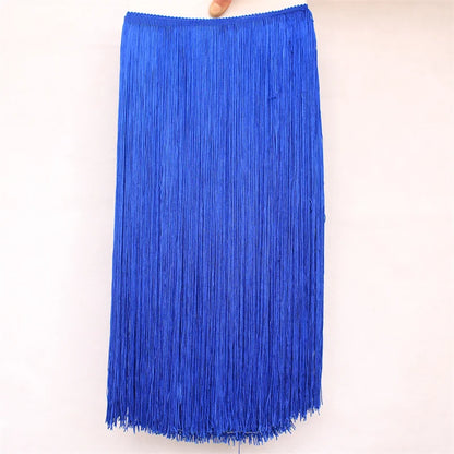 Wholesale 10 Meters 50CM Long Lace Fringe Trim Tassel Fringe Trimming For Diy Latin Dress Stage Clothes Accessories Lace Ribbon