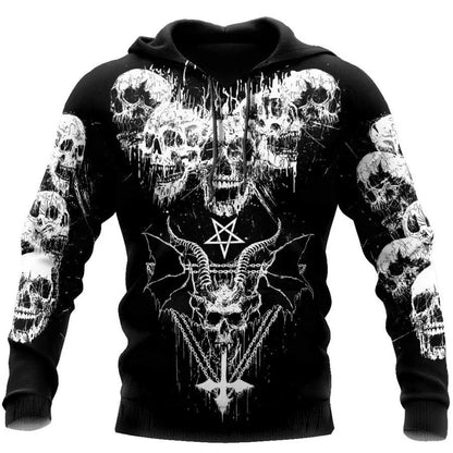 New Skull Graphics Men's Hoodie Tops 3D Fashion Unisex Sweatshirt Winter And Autumn Hip Hop Oversized Casual Clothing