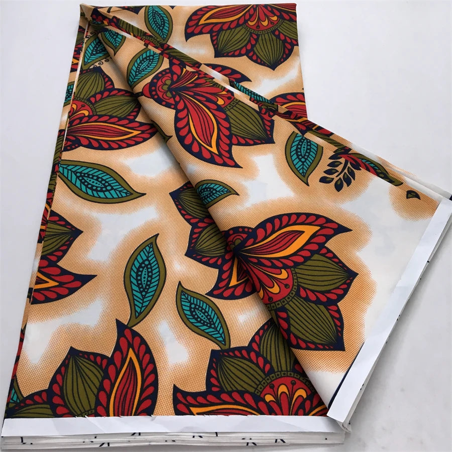 African Nigeria Wax Fabric High Quality Ankara Wax Fabric Polyester Pagne Print For Women DIY Cloth Dresses Sewing Materials