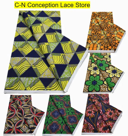 African Wax Fabric Prints 2025 New Arrivals Nigeria Wax Fabric Block Batik Dutch For Women DIY Dresses Cloth Sewing Materials