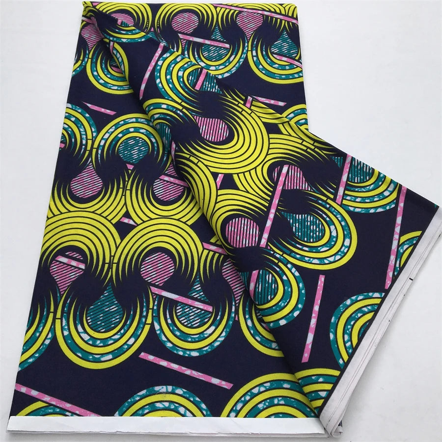 Nigeria Wax Fabric Ankara 2025 Newset DIY Print African Textile Wax Fabric Tissu For Women Dresses Sewing Polyester Material