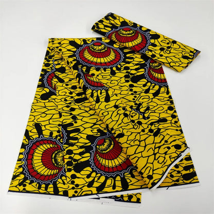 Latest High Quality 100% Cotton Fabric African Ankara Veritable Wax Clothes Ghana African Nigeria Wax 6 Yards For Wedding h32-16