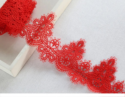 Width:6cm (2.40") High Quality DIY Pendant Handmade Clothing Lace Accessories Water Soluble Embroidery Lace Trims (ss-363)