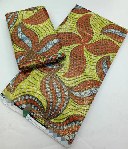 Ho.llllllan.dais real fabric African wax high quality 100%cotton Ankara wax fabric for making dresses African style 6 yards