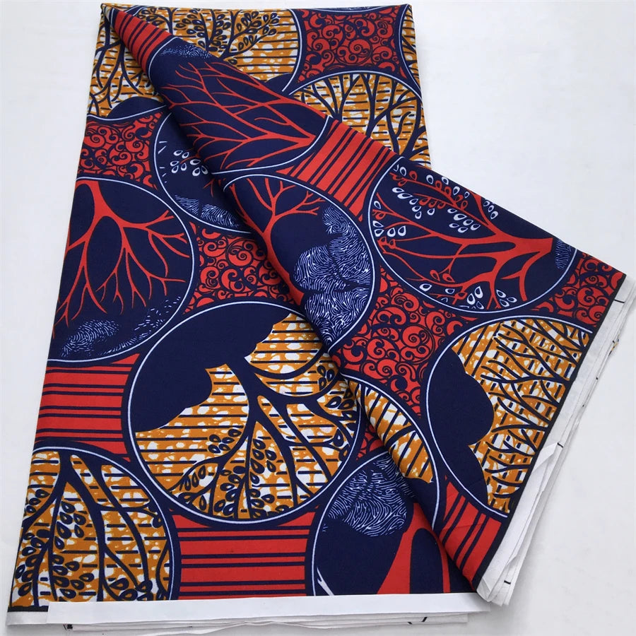 African Nigeria Wax Fabric High Quality Ankara Wax Fabric Polyester Pagne Print For Women DIY Cloth Dresses Sewing Materials