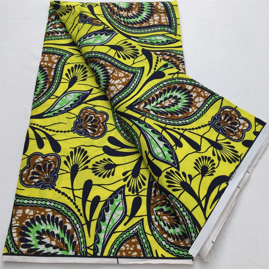 2024 Newest Nigerian Ankara African Polyester Material Wax Fabric DIY Print Sewing Tissu Textile Material For Women Dresses