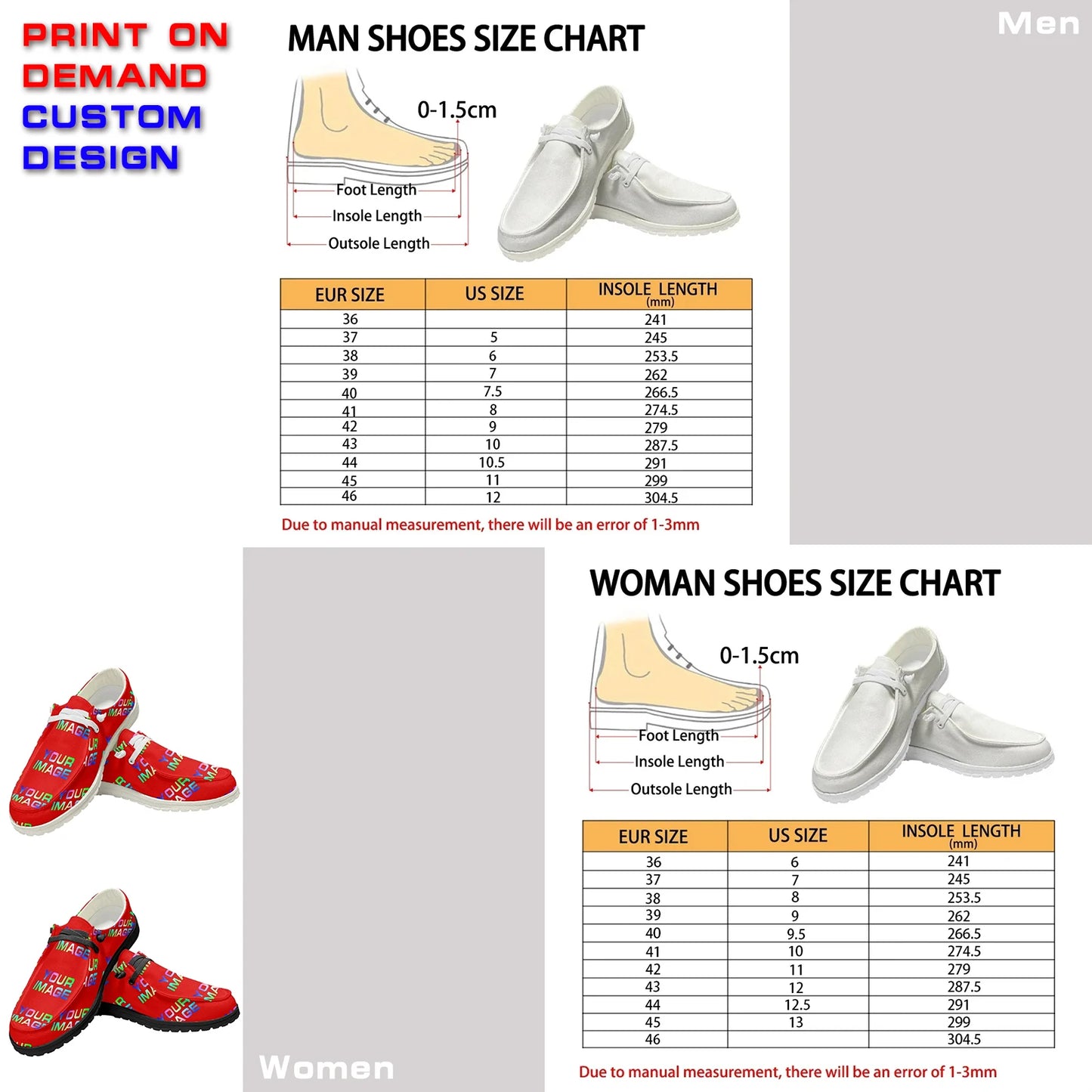 Custom Sneakers Canvas Flat Leather Boots Running Shoes Woman Man Print On Demand Image Design Holiday Matching DIY Dropshipping