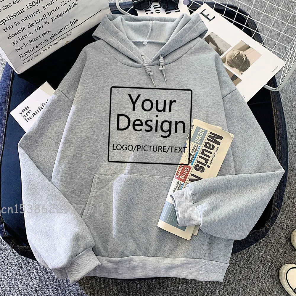 Custom Print Diy Text Logo Picture Hoodies Women Custom Hoodie Customize Logo Personalized Hoodie Drop Shipping Sweatshirts