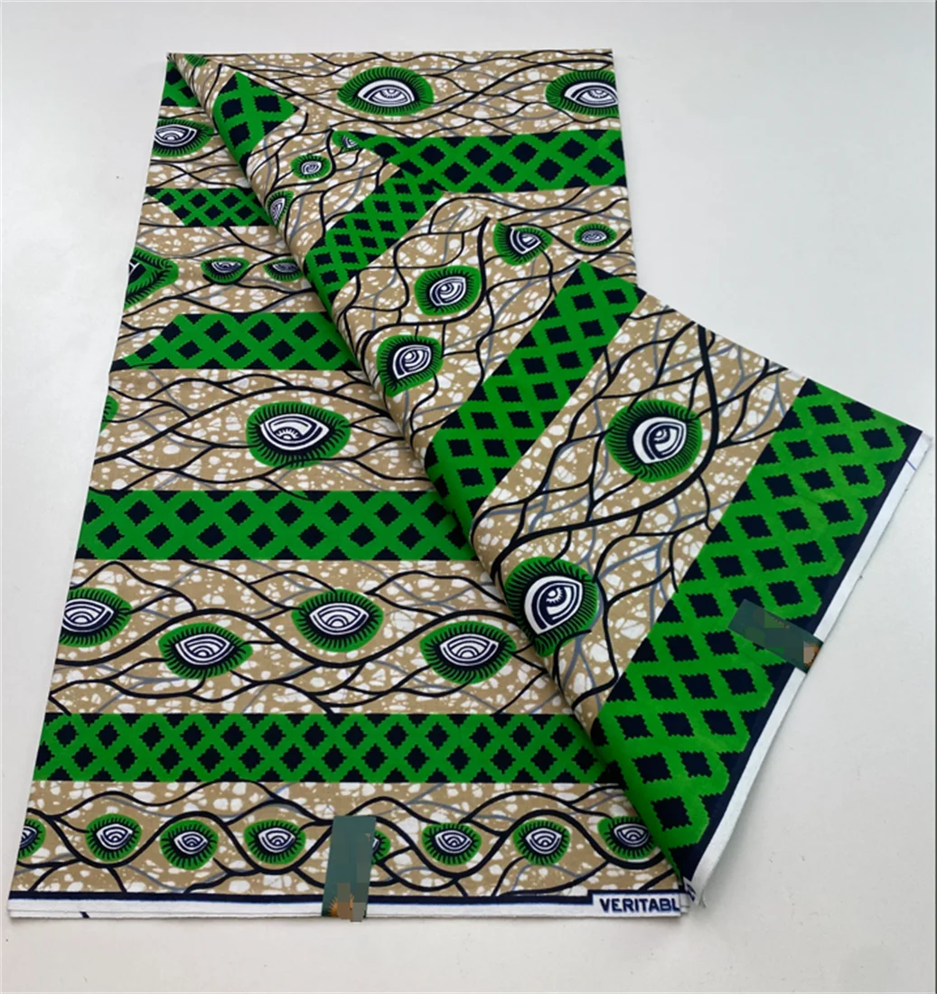 2024 African Real Wax Prints Fabric Nigerian Ankara Fashion Ghana 100% Cotton Veritable Guaranteed Original  Sewing Material