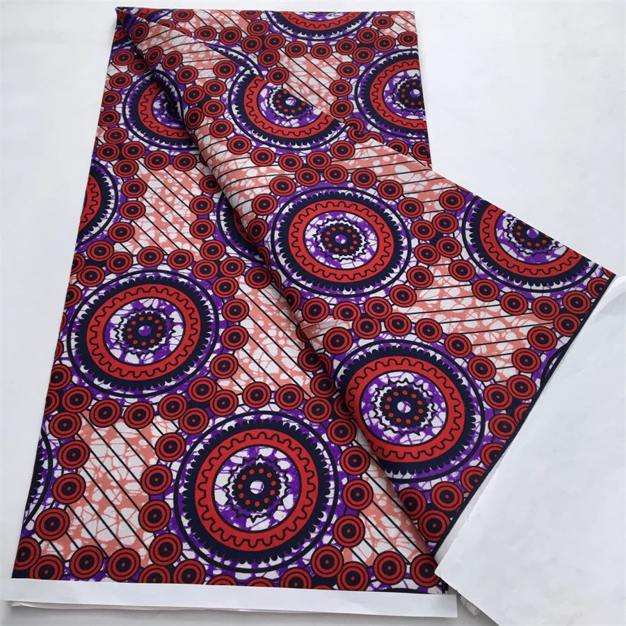 African Nigeria Wax Fabric High Quality Ankara Wax Fabric Polyester Pagne Print For Women DIY Cloth Dresses Sewing Materials