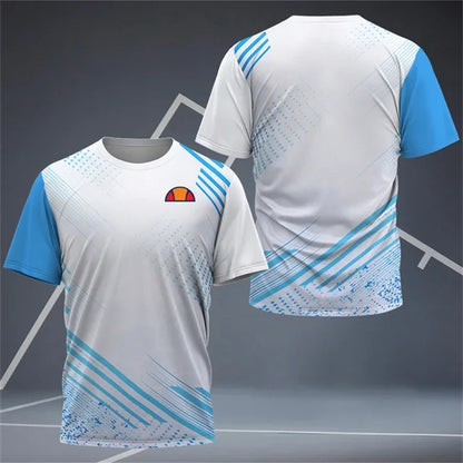 Men's T Shirts Badminton Training Clothing Outdoor Fitness Sports T-Shirts Summer Quick Dry Short Sleeve Casual O-neck Loose Top