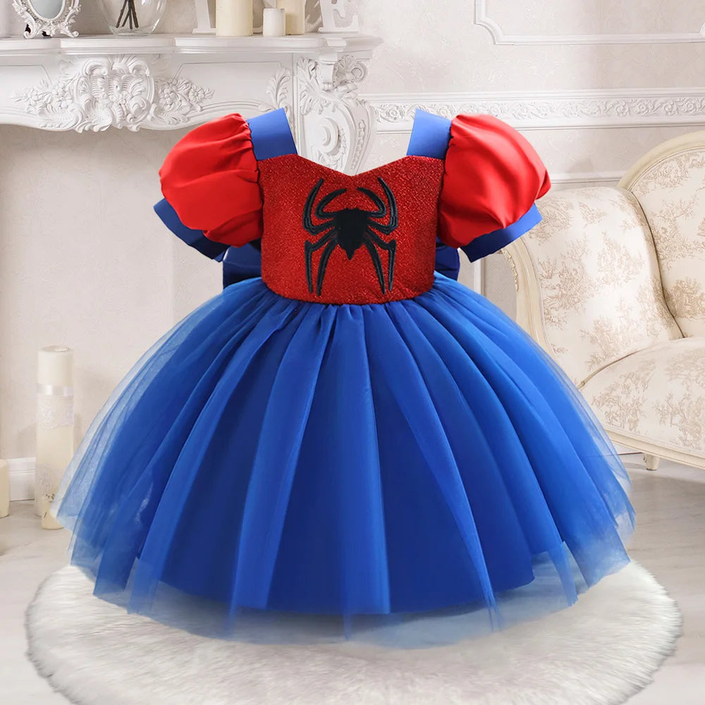 Girls Snow White Princess Dresses Kid Cosplay Spider Alice Gown Girl Halloween New Costume Children Formal Birthday Party Dress