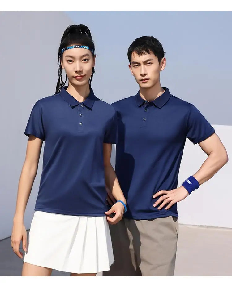 Customized Quick Drying Shirts Men Women Summer Sport Polo Shirt Cool Fabric Running Fitness T-shirt Logo Personalised Clothing