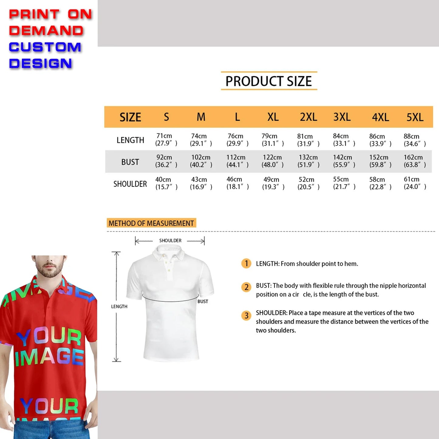 Print On Demand Customized Public Custom Images Picture Man Dress Shirt Party Uniforms Matching Clothes DIY Dropshipping