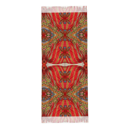 Kabyle Jewelry Scarf Wrap for Women Long Winter Fall Warm Tassel Shawl Unisex Amazigh Africa Ethnic Style Scarves