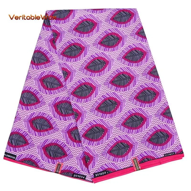 Africa Nigerian Prints Batik Fabric Real Wax Patchwork Sewing Dress Craft Cloth Polyester High Quality Ankara Tissu A-7