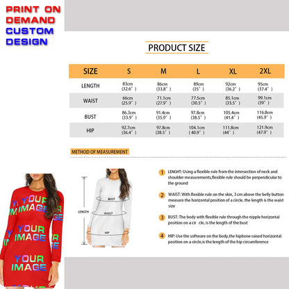 Custom Dress Print On Demand Party Sexy Girls Cartoon Image Design Women Uniforms Matching Clothes Customized DIY Dropshipping