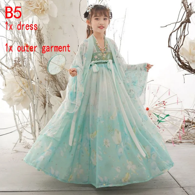 New Retro Chinese Hanfu Children's Girls' Dress Imitation Tang Dynasty Girls' Dress