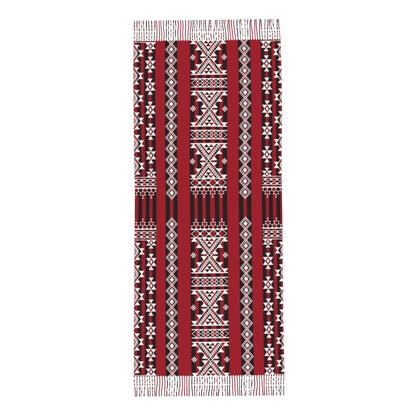 Amazigh Foutha Kabyle Scarf Wrap Women Long Winter Warm Tassel Shawl Unisex Mediterranean Geometric Scarves