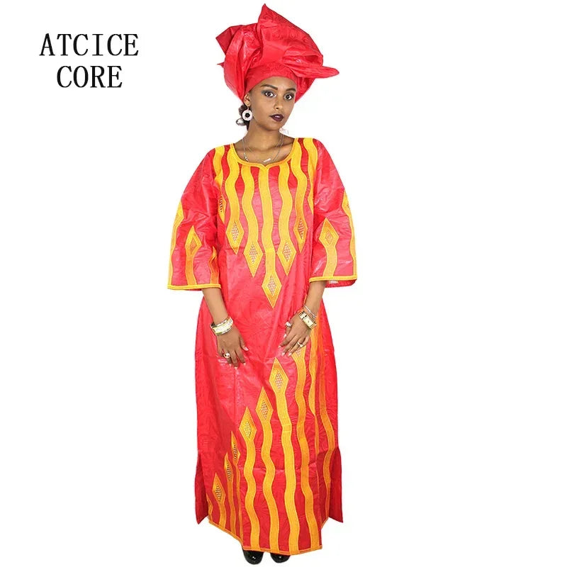 African Dresses For Women Bazin Riche Design Dress Embroidery Design