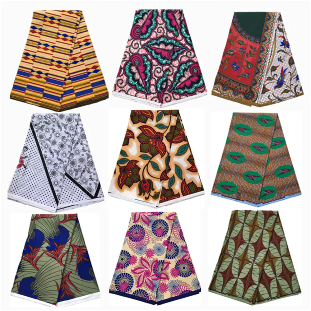 African Wax Fabric 2024 High Quality Nigeria Ankara Wax Fabric Ghana Style Print For Women DIY Cloth Dresses Sewing Materials