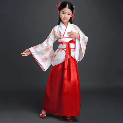 Ancient Costume Dance Girl Set Performance Show Child Clothing Cosplay Princess Chinese Traditional Dress for Girls Hanfu Dress