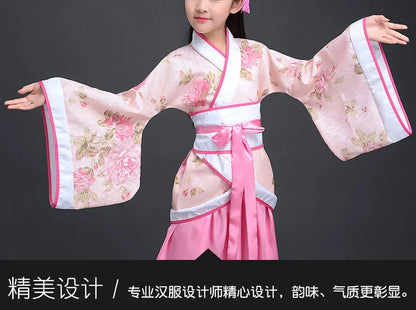 Ancient Costume Dance Girl Set Performance Show Child Clothing Cosplay Princess Chinese Traditional Dress for Girls Hanfu Dress