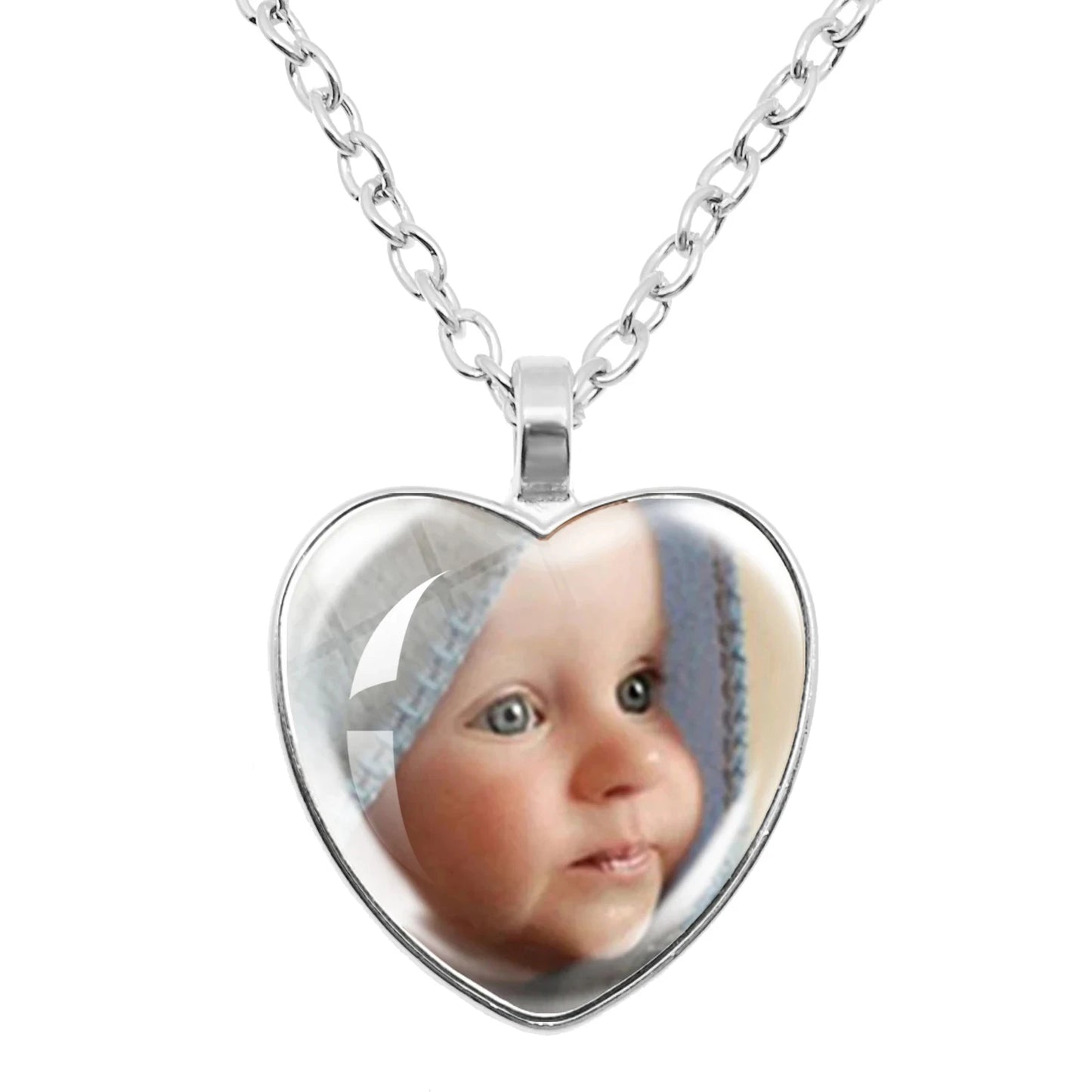 Personalized Custom Heart Shape Necklace Photo Mum Dad Baby Children Grandpa Parents Custom Gift For Family Anniversary Gift