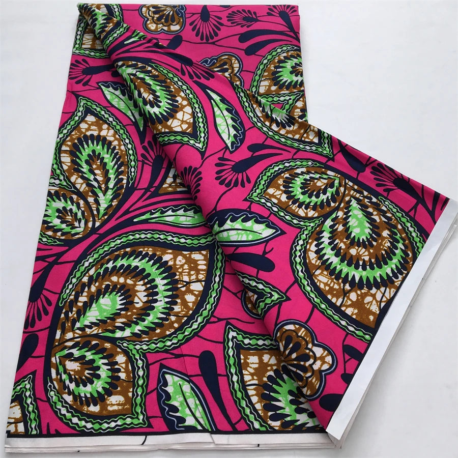 African Nigeria Wax Fabric High Quality Ankara Wax Fabric Polyester Pagne Print For Women DIY Cloth Dresses Sewing Materials