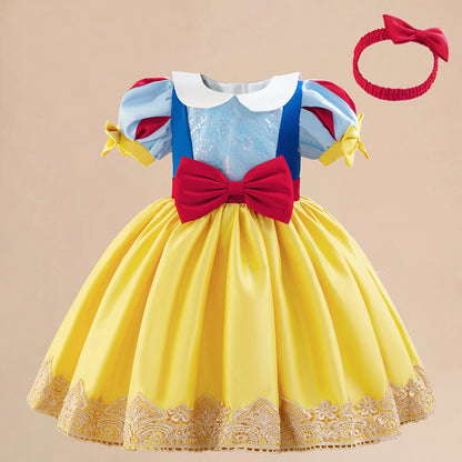 Girls Snow White Princess Dresses Kid Cosplay Spider Alice Gown Girl Halloween New Costume Children Formal Birthday Party Dress