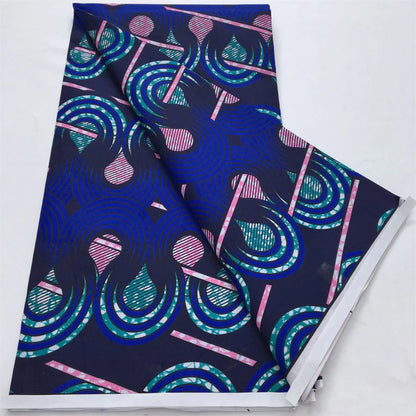 2024 Newest Nigerian Ankara African Polyester Material Wax Fabric DIY Print Sewing Tissu Textile Material For Women Dresses