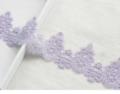 Width:6cm (2.40") High Quality DIY Pendant Handmade Clothing Lace Accessories Water Soluble Embroidery Lace Trims (ss-363)