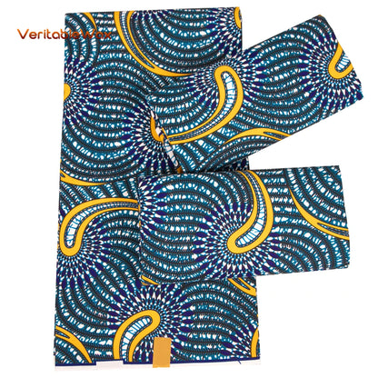 2024 Veritablewax African Dashiki Fabric Real Wax Patchwork Sewing Dress Craft Cloth Polyester High Quality Tissu N-33